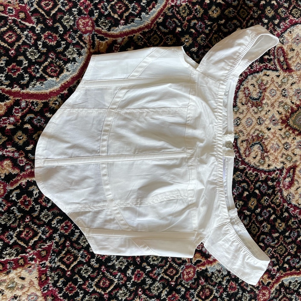 White bardot corset